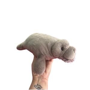 Wild Republic Manatee Plush Ocean Animal Play Stuffed Animal 13.5” Long Gray Toy